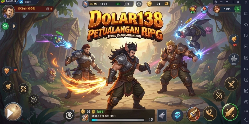 Screenshot utama DOLAR138 menampilkan aksi pertarungan yang mendebarkan dalam RPG.