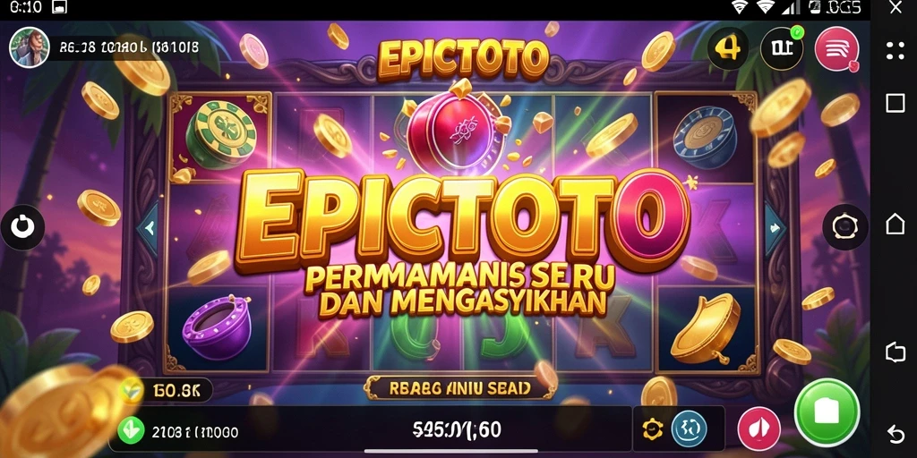 Tampilan gameplay mendebarkan EPICTOTO di layar.