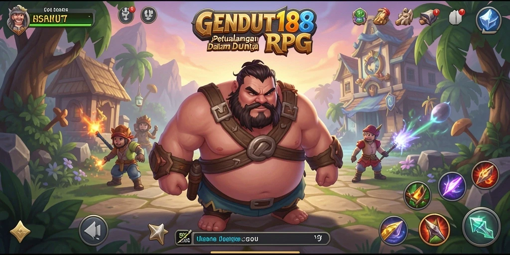 Screenshot menampilkan karakter dalam pertarungan mendebarkan di GENDUT188.