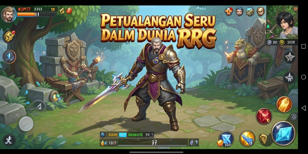 Screenshot gameplay KOPI77 menampilkan aksi seru dalam petualangan RPG.