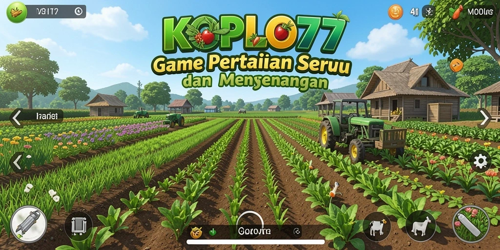 Tampilan gameplay KOPLO77 yang menarik dan interaktif di ladang pertanian.