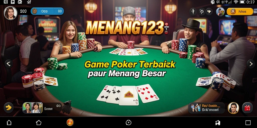 Screenshot MENANG123 menampilkan aksi seru permainan Poker.