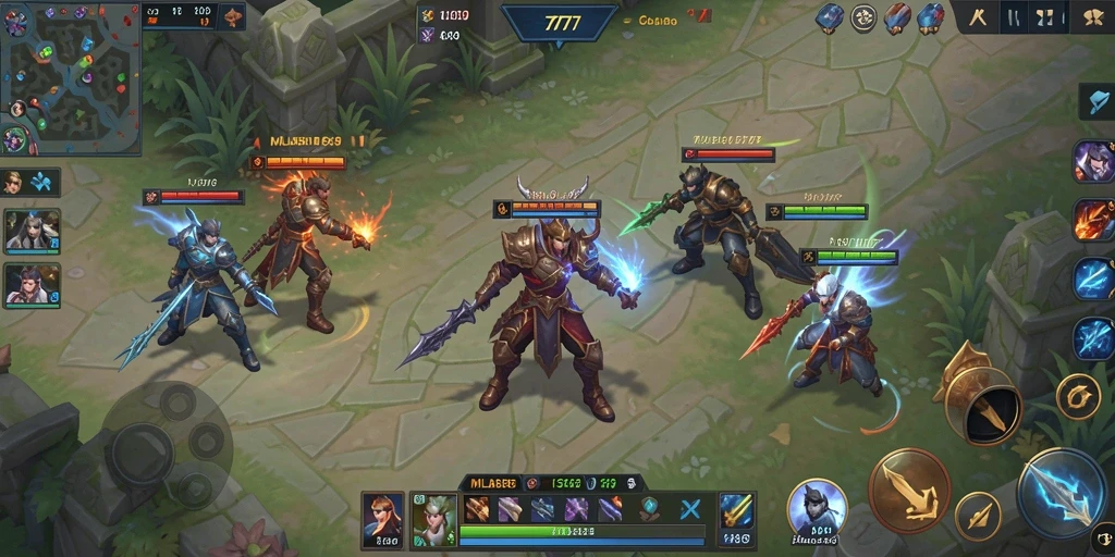 Tampilan gameplay MLBB777 dengan grafis menawan dan pertarungan strategis.