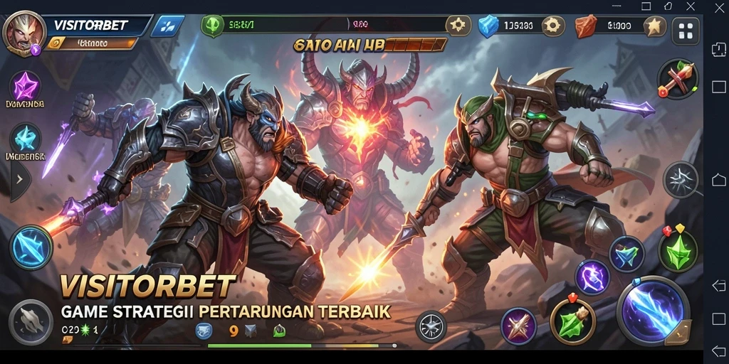Tangkapan layar dari gameplay menegangkan dalam VISITORBET.